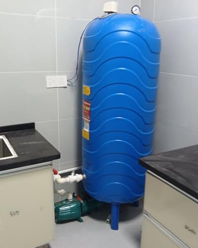 Veal 60L Pressurized Water Storage Tank for RV & Residential Use, Emergency Water Storage Container, Durable 35x80cm Well Water System, Ideal for Sprinklers