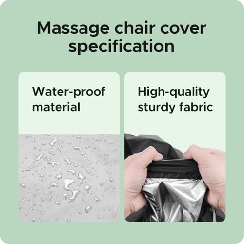 Image of Massage Chair Cover - Full Body Protector for Massage Chair - Dustproof & Scratch-Proof for Pets, Cats & Dogs - Polyester Material (Silver)