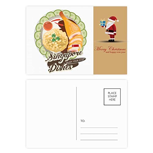 Cartes postales de riz hainanais au père Noël Singapour (lot de 20) pour correspondance