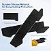 Silicone Bike Chainstay Protector 2 Pack, Adhesive Frame Guard for Mountain/Road Bicycles, Durable Anti-Scratch Protection Pad, Easy Install and Flexible Design