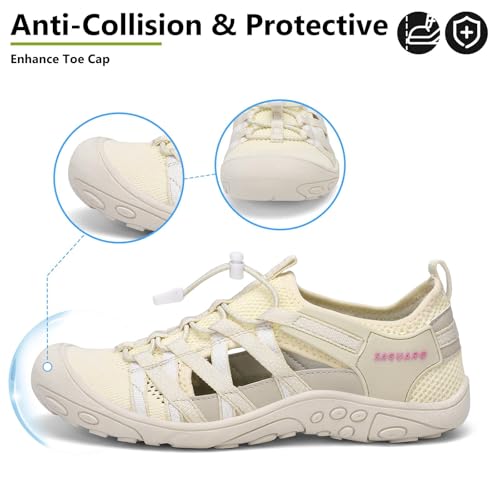 Mishansha Womens Hiking Sandals Closed Toe Comfortable Sport Sandal Non-Slip Quick Dry Water Shoes for Outdoor Beach Trekking4