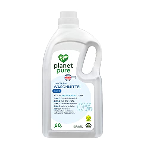 PLANET PURE Detergente universal de 60 WI 100% ingredientes naturales veganos para la piel
