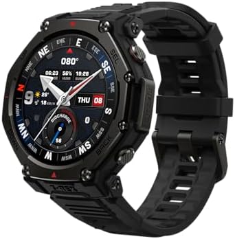 （16:30時点） Amazfit T-Rex 3 Pro 48mm スマートウォッチ 登山 トレイルランニング ヤマレコ ヤマップ G5チタン合金 サファイアガラス スピーカー内蔵 フラッシュライト iPhone Android対応 GPS 6衛星 ミリタリー 3種類オフラインマップ ナビゲーション ルートインポート 10ATM防水 AIによる音声操作 (タクティカルブラック)