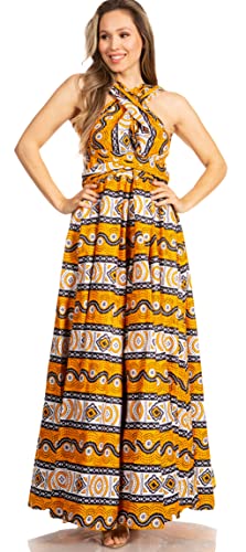 Sakkas 16117 - Sandy Sexy sin Espalda Durante Todo el año Vestido Largo Maxi Infinity Muchas Maneras de Usar - 210-Blanco - OS