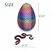 3D Printed Animals Toys: 21in Snake Egg with Flexible 3D Printed Snake for ADHD Sensory Play, Twist Open Desk Pets for Collectors & Kids, Easter Basket Stuffer-Rainbow