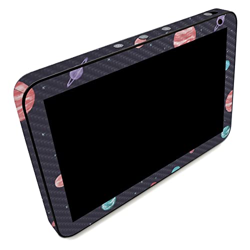 Image of MightySkins Carbon Fiber Skin Compatible with Amazon Echo Show 8 (Gen 2) - Bright Night Sky | Protective, Durable Textured Carbon Fiber Finish | Easy to Apply