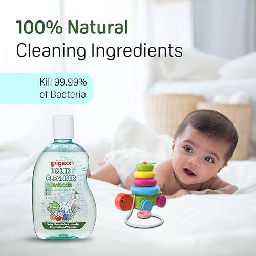 Image of Pigeon Bottles Cleanser 200 ml (Green) | Safe for Feeding Bottles & Vegetables | Anti-Bacterial Bottle Wash | Removes Milk Residue & Odour