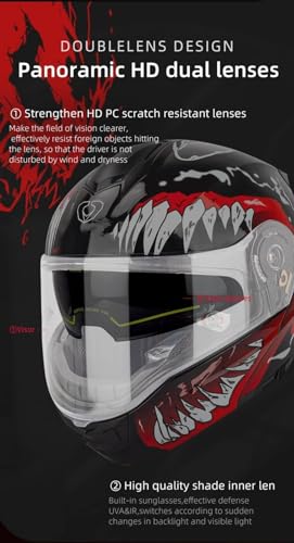 Casque Moto Bluetooth ECE Anti-Collision Grand Format - 7