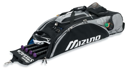 Mizuno Sac de Rangement à roulettes Noir - Grand Volume de Transport