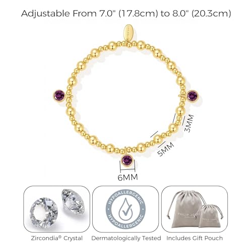 Bracelet pierre de naissance juin or 18k cadeau idéal avec citation - 5