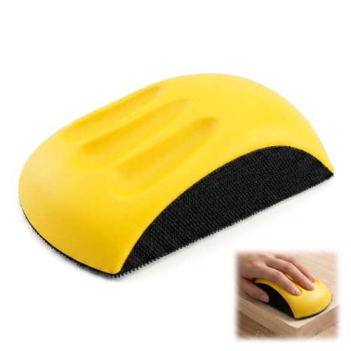 150 mm Cale à Poncer Auto-Agrippante, Cale a Poncer Carrosserie pour Papier Abrasif de 6 Pouces, Bloc de Ponçage en Forme de Souris Ergonomique pour Bois Métal Polish