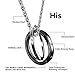 His & Hers Matching Set Stainless Steel Couples Pendant Necklace for Lover Valentine a Pair