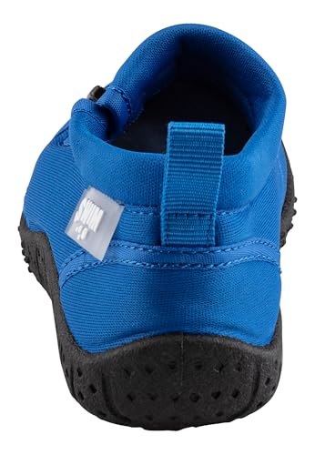 Sterntaler Badeschuhe Zipper – Unisex Baby Aquaschuhe mit seitlichem Reißverschluss – Strukturierte Sohle – Kinder Wasserschuhe - flexibel & schnelltrocknend - Bademode - Farbe königsblau, Größe 28