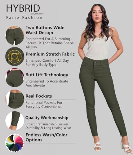 Hybrid & Company Women's Butt Lift V2 Super Comfy Stretch Denim Skinny Jeans2