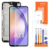 INCELL for Samsung Galaxy A25 Screen Replacement for Samsung A25 LCD Display SM-A256E SM-A256B SM-A256U LCD Digitizer Touch Screen Assembly Repair Parts with Frame(Not Fingerprint)
