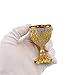 2Pcs Vintage Chalice Medieval Goblet, 30Ml Brass Royal Wine Glass Cups Medieval for Wedding Anniversary, Gold Goblet Cups for Renaissance Gifts Novelty Ceremonial Catholic Church Baptism Holy (White)
