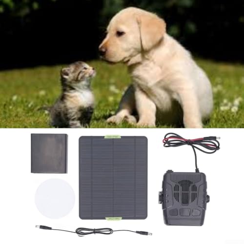 Solarbetriebene Heizung, tragbare Solarheizung mit 60 W solarbetriebenem Warmluftgebläse für Hühnerställe, Hunde- und Katzenhäuser und kleines Gewächshaus (A)
