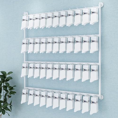 Organizador de calcetines de pared de metal de 100 cm para sombreros
