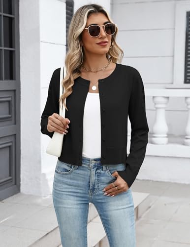 Zeagoo Black Cardigan for Women Summer Sweater for Women Trendy 2026 - image 5