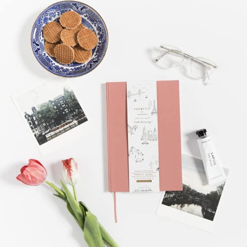 Promptly Journals, A Complete Travel Journal (Dusty Rose) - A Prompted Journal To Record Your Travels, Compact Travel Journal For Women And Men, Elegant Journal For Adults #TOP1