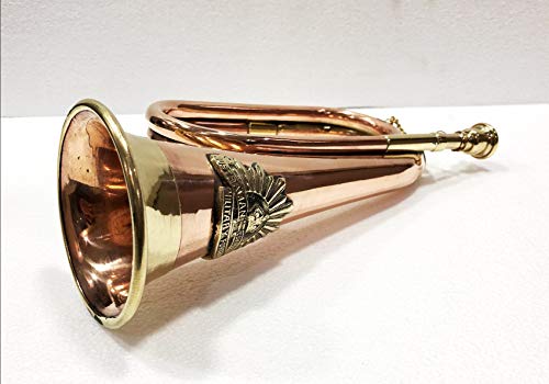 Antique Bugle Brass & Copper Musical Instruments Military Forces Trumpet Signal #TOP30
