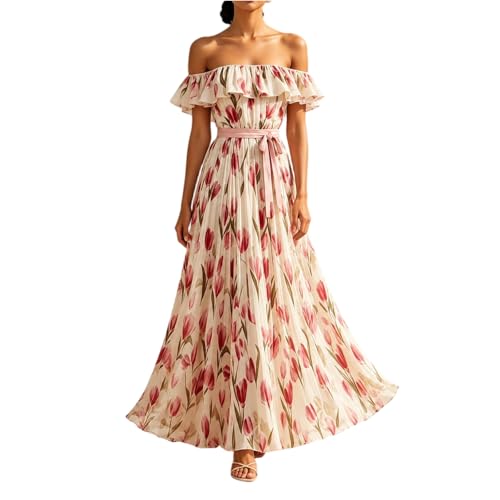 Robe fluide chic portefeuille à manches volantes et taille haute