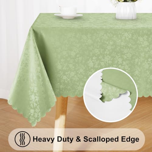 Image of Smiry Rectangle Waterproof Heavy Duty Vinyl Tablecloths, 52 x 70 Inch