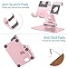 OMOTON Portable Aluminum 2 in 1 Charging Stand Holder Dock for Nightstand, Rose Gold