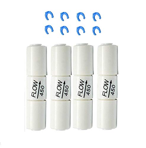 PBROS 4 Pieces Flow Restrictor 450 for Water Purifier Flow-(FR-450)