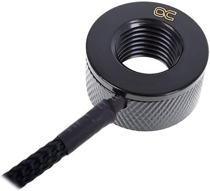 Alphacool Eiszapfen Temperature Sensor G1/4 IG/IG with AG Adapter, Deep Black