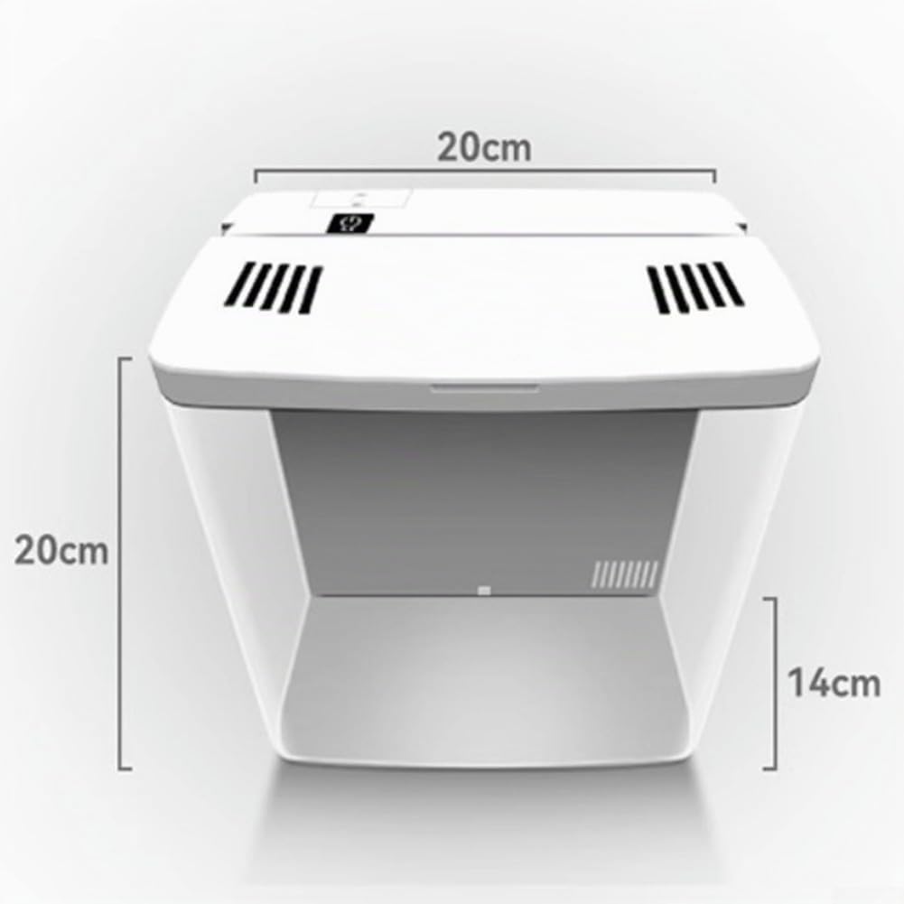 Zoegneer Aquarium de table pour petits poissons Betta avec lumières LED intégrées, pompe silencieuse, système de filtration multi-étages (blanc)