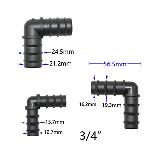 Tuyau de jardin rapide Connect 16mm coude et té PE