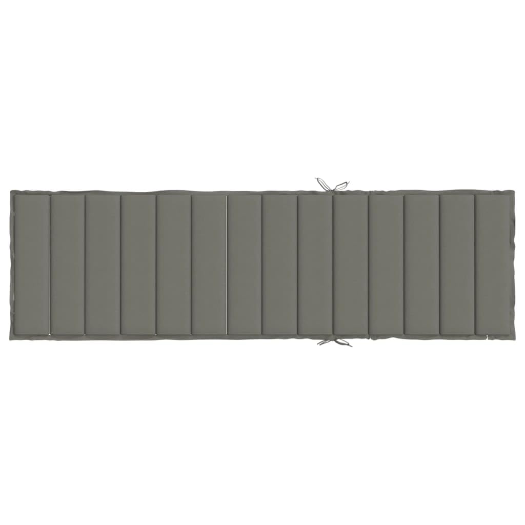 Gecheer Cuscino,per Lettino Prendisole,Sedia a Sdraio,da Giardino,Esterno,in Tessuto mélange,Grigio Scuro,200x70x4 cm,Cuscino per Lettino da Sole da Giardino,Cuscino per Sdraio da Esterno
