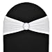 SweetEver Pack of 10 Stretch Spandex Chair Sashes for Wedding Party Banquet Decoration Elastic Bulk Chair Cover with Buckle Engagement Event Birthday Graduation Meeting White