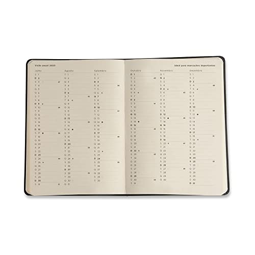 Cicero Agenda Planner 2023 Clássica Semanal Planejamento 17x24 Preta, Modelo: 0074
