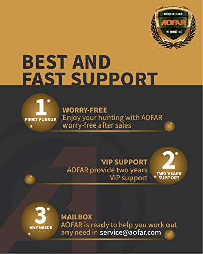 AOFAR HX-700N Bow Archery Range Finder 700 Yards and Military Compass AF-4580 Lensatic Sighting Kit, Full Accessories, Functional Waterproof for Hunting, Camping, Hiking, Backpacking - Thumbnail 2