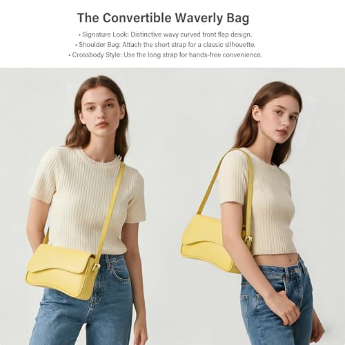 Image of Amszke Shoulder Bag for Women Y2K Crossbody Purse PU Leather Underarm Handbag 2 Adjustable Strap for Daily Commute Travel