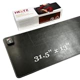 Heetz Heated Desk Pad Large, Leather Heated Desk Mat with 3 Temperature Settings, Electric Heating Pad for Hands, Office, Gaming and Home Workspace Use, Black