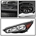 For 2015-2018 Ford Focus S | SE | ST Halogen Headlight Assembly Headlamp w/o DRL, Black Housing Amber Corner