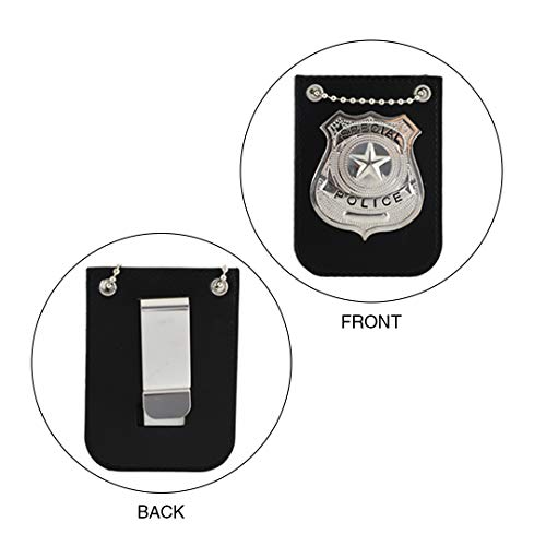 Kinrex Police Badges For Kids – Fake Officer Badge For Toddler, Boys, Girls, Pretend Play Costume Gear Detective Sheriff Fbi Secret Agent Swat Cop Toy Accessories, Chain And Black Belt Clip Holder #TOP4