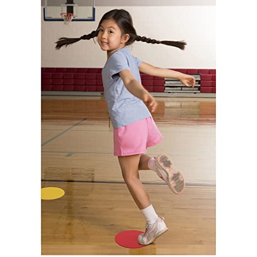 S&S Worldwide Spectrum 5", Anti-Skid, Soft Round Vinyl Spot Markers For Pe/Gym Classes, Class Room Activities And Games, Assorted Colors. Set Of 12. #TOP4
