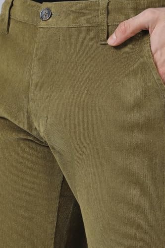 Image of BELANO Men Slim Fit Corduroy Cotton Stretch Chinos