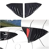 Rear Side Window Louver Cover Compatible with Chevrolet Corvette C8 2020-2025, Rear Window Shutters Trim Cover, Air Vent Scoop Shades Trim Accessories (Bright Black)