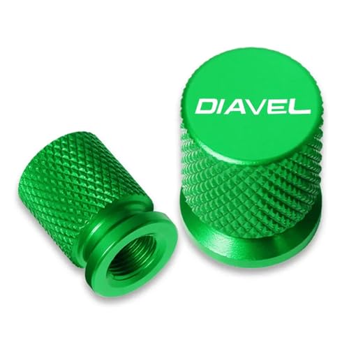 CNC-Ventileinsatzkappe Für Ducati DIAVEL S 1260 Motorrad Rad Reifen Teile Ventilschaftkappen(Green)