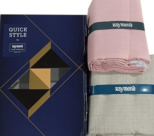 Image of Raymond Men's Premium Shirt & Trouser Fabric Combo | Unstitched Cotton Blend | Formal & Office Wear Fabric Set