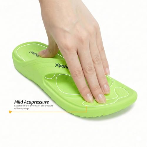 Image of YOHO Drizzle Soft Slippers for Women, Mild Acupressure, Lightweight, Anti Skid & Slip, Diabetic Footwear for Woman, Home Wear Bathroom Chappal for ladies | Waterproof Monsoon & Rainy Footwear