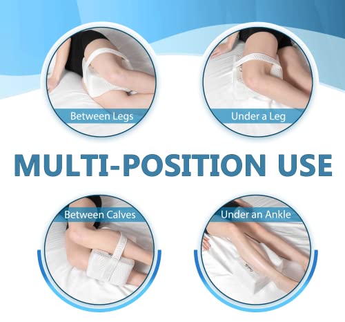 Comfilife Knee Pillow For Side Sleepers – Firm Support Cooling Memory Foam Leg Pillow For Sleeping – Sciatica Pain Relief, Knee & Back Relief – Water Resistant Between Legs Pillow – Ergonomic Contour #TOP4
