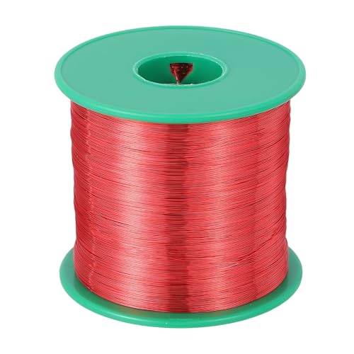 MECCANIXITY 31 AWG Magnet Wire, 31 Gauge Enameled Copper Wires 16 oz Magnetic Coil Wire for Transformer Motor Electric, F Grade 311 Fahrenheit (155 Celsius), Red,Green