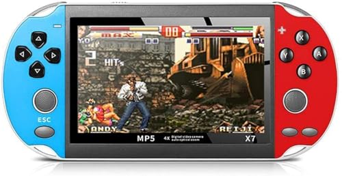 Image of Drumstone (𝐄𝐱𝐥𝐮𝐬𝐢𝐯𝐞 𝟐𝟎 𝐘𝐞𝐚𝐫𝐬 𝐰𝐚𝐫𝐫𝐚𝐧𝐭𝐲) X7 Handheld Retro Video Game Console with 4.3 Inch HD Display, 10000+ Games, Dual Joystick, 8GB Storage, MP5 Player