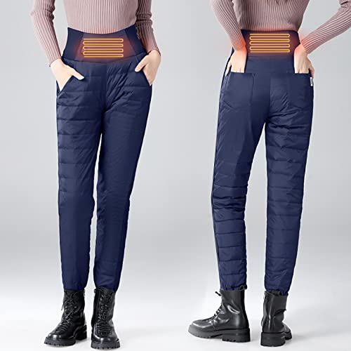 Miashui Loose Pants For Women Casual Summer Women's Front And Rear 2 Zones Heated Pant Washable Pant Active Pants For Women Navy #TOP3
